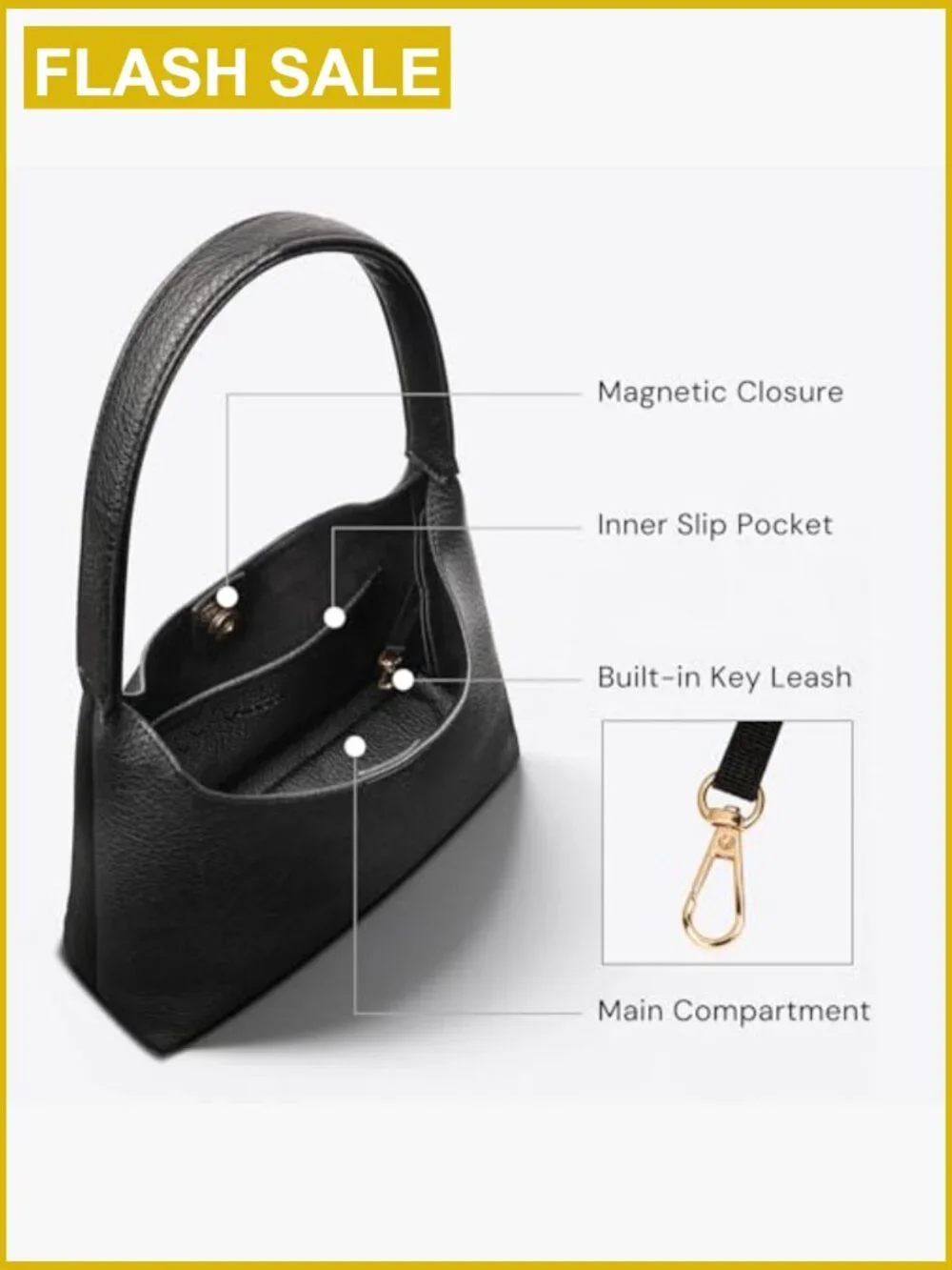 Slouchy Hobo Shoulder Bag, Vegan Leather Purse, Everyday Tote, Magnetic Closure